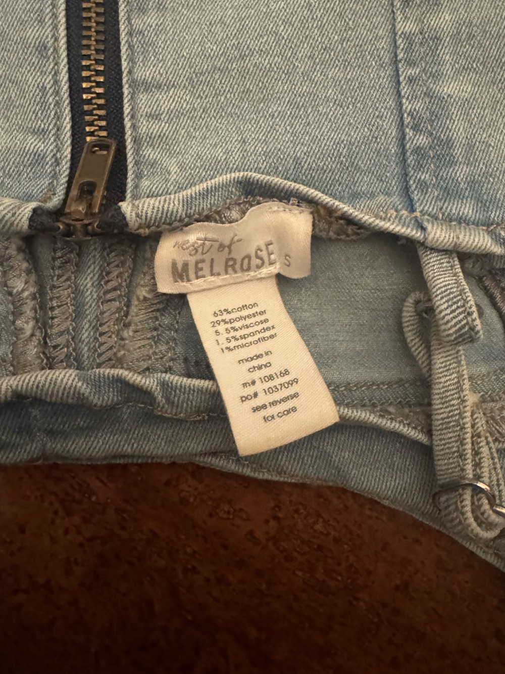 West of Melrose - Light Blue Denim Bustier Crop Top - Picture 3 of 3